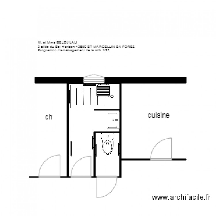 plan BELDJILALI St Marcellin en F. Plan de 0 pièce et 0 m2