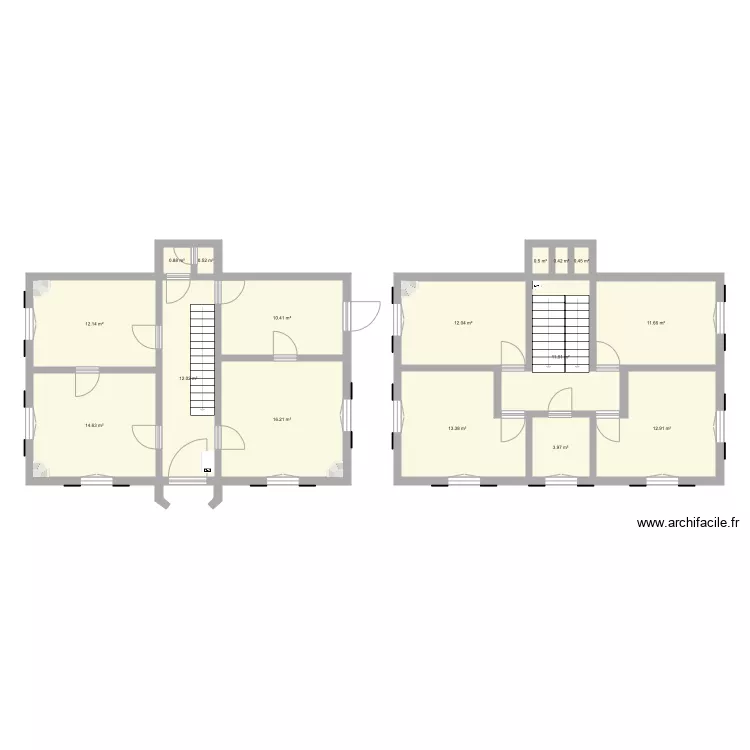 rive de hier. Plan de 