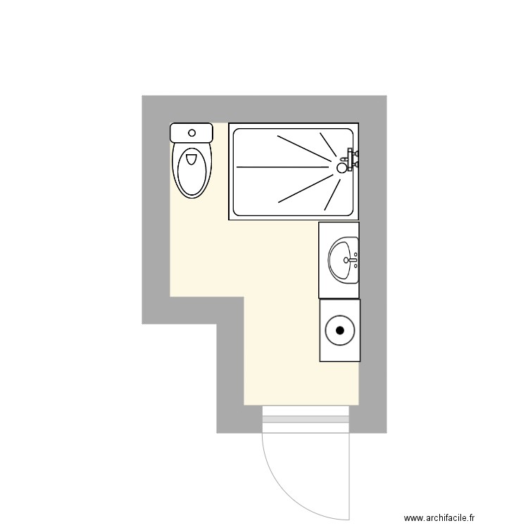 croquis SDB LHUILLIER RENE 2. Plan de 0 pièce et 0 m2
