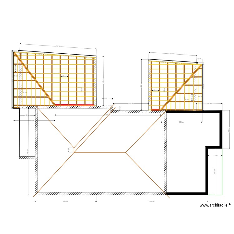 Toiture  Rez de chaussée . Plan de 0 pièce et 0 m2