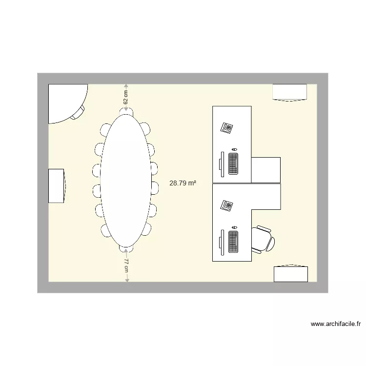 BUREAU. Plan de 