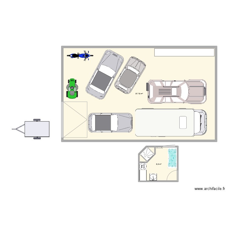 Maison La Bassée. Plan de 2 pièces et 106 m2