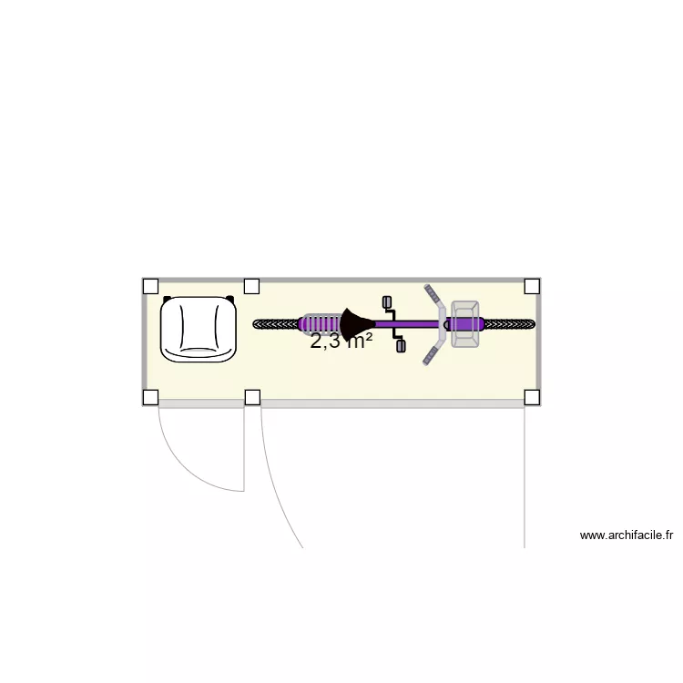 Cabane v&eacute;lo. Plan de 