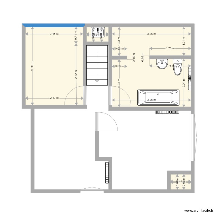 etage caro avant. Plan de 0 pièce et 0 m2