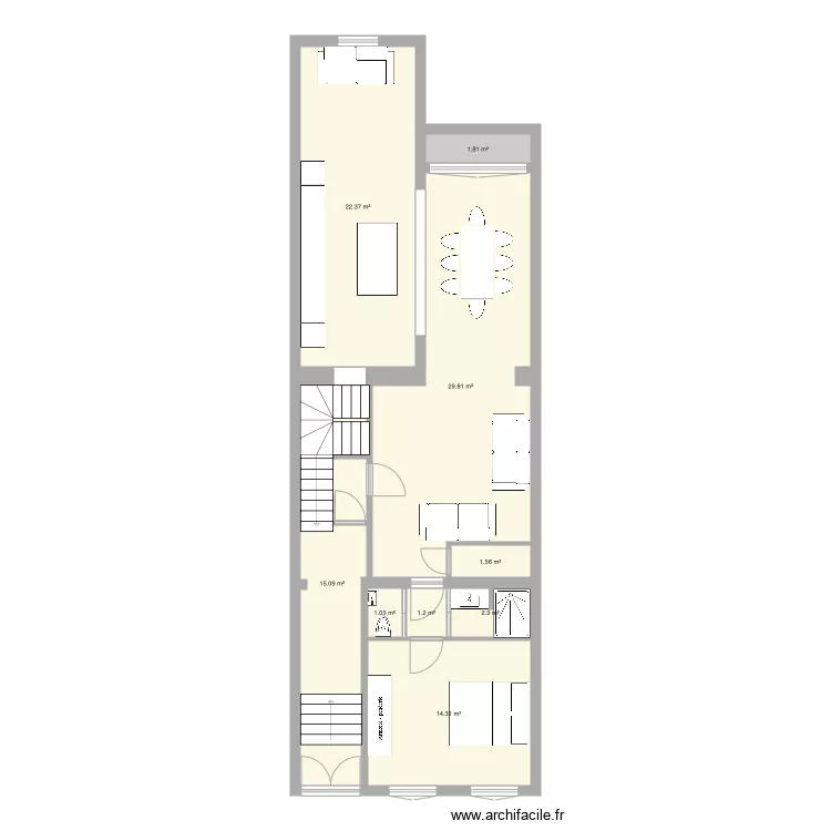 Tabellion Bel &eacute;tage version 3. Plan de 0 pièce et 0 m2