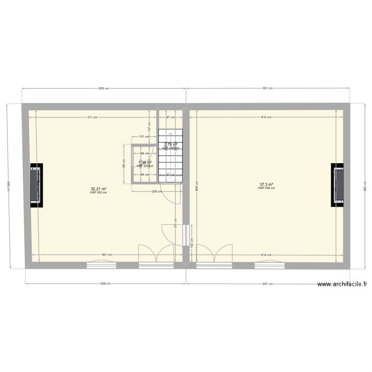 Combourg. Plan de 6 pièces et 152 m2