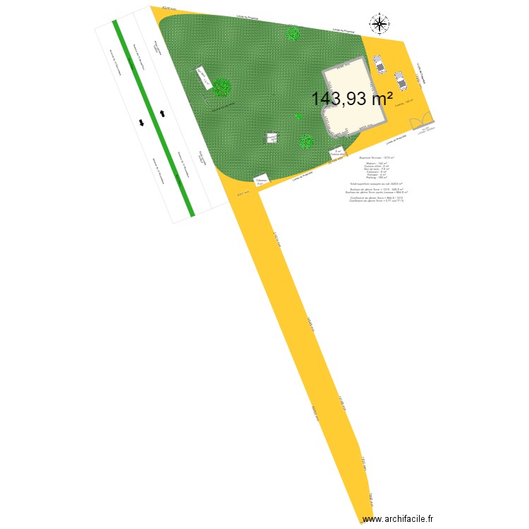 Pleine Terre avantTravaux. Plan de 0 pièce et 0 m2