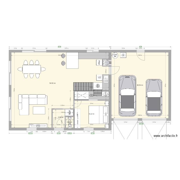 maison sud gauche. Plan de 0 pièce et 0 m2