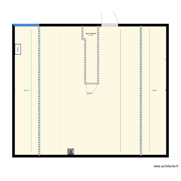Plan étage nu. Plan de 0 pièce et 0 m2