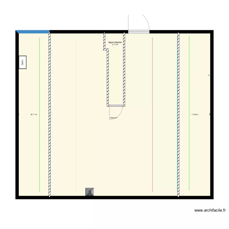 Plan &eacute;tage nu. Plan de 