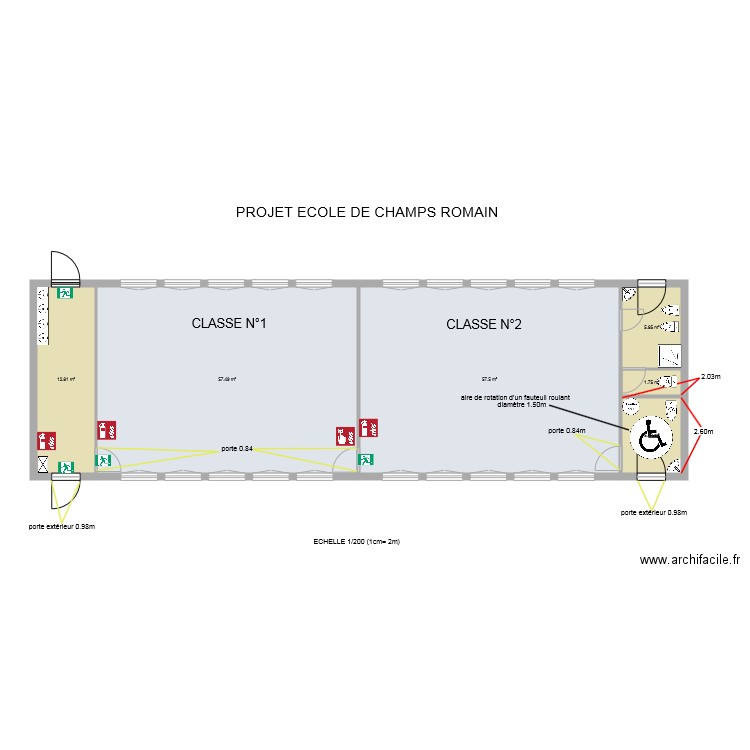 champs romain eccole 2. Plan de 0 pièce et 0 m2