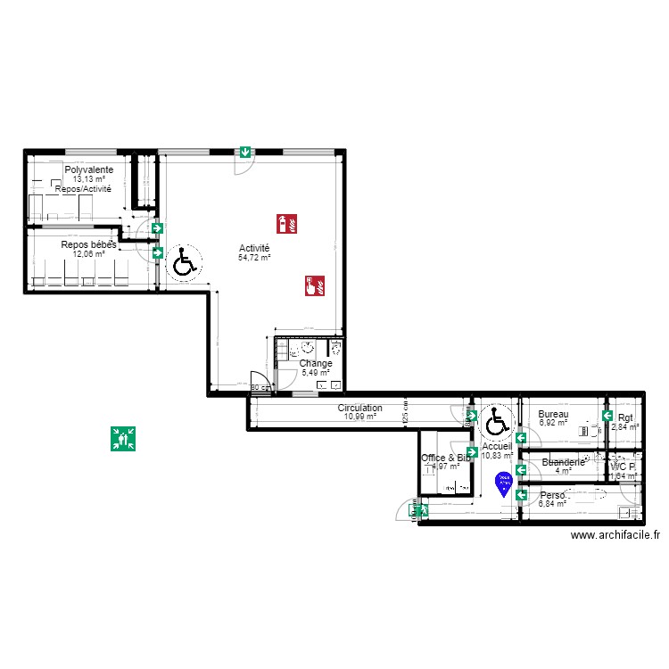 91 MONTGERON PROJET 2 13 Mercure V3 PMI 230722 Arl. Plan de 13 pièces et 136 m2