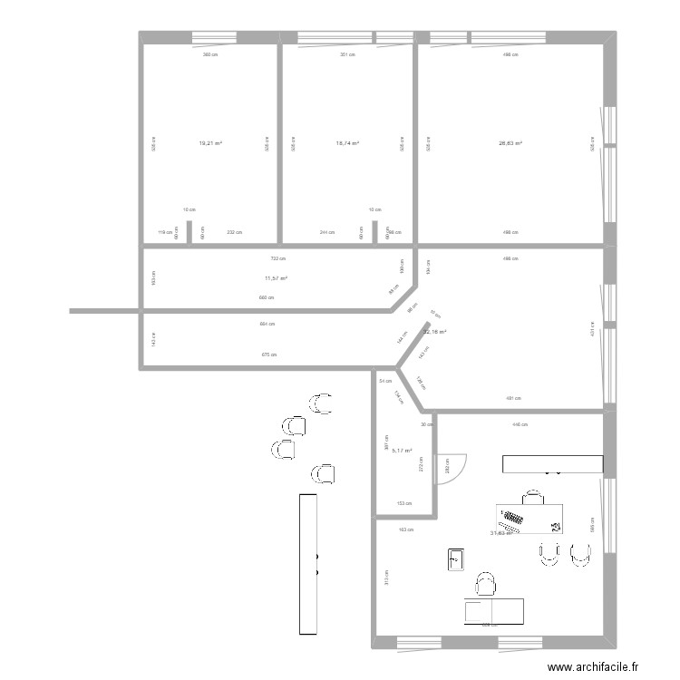 Pole neuro ES2. Plan de 7 pièces et 145 m2