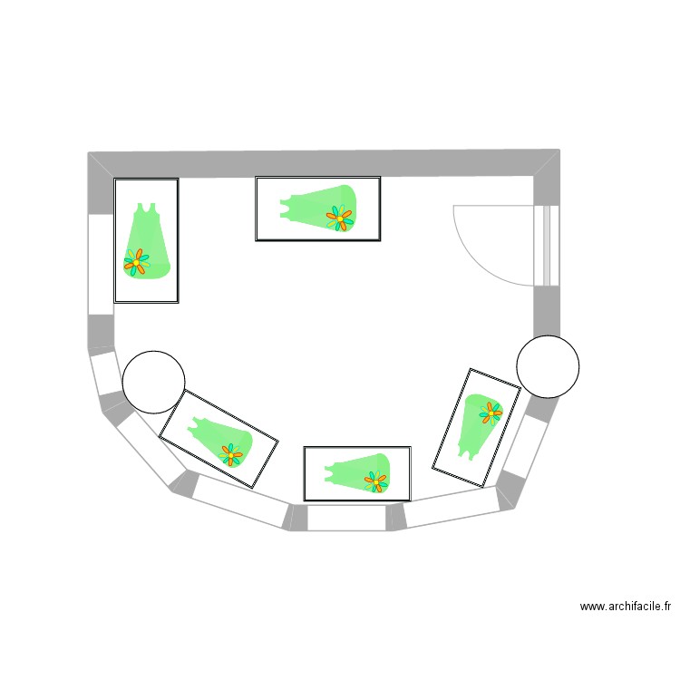 B_Dortoirs Bébés. Plan de 0 pièce et 0 m2