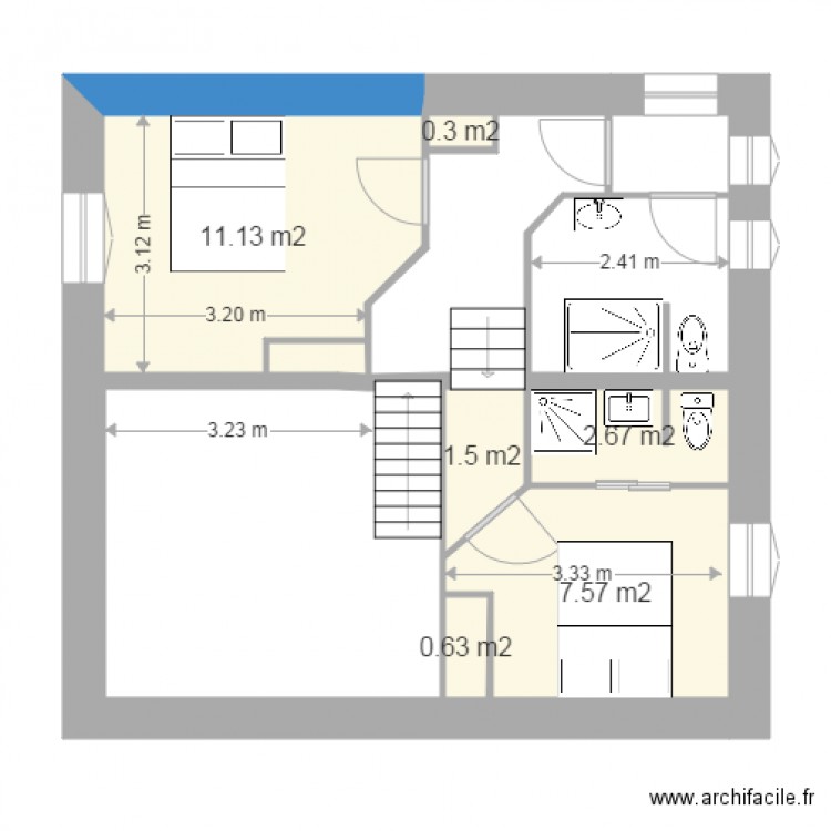 grange V14 1 er étage 25 avril. Plan de 0 pièce et 0 m2