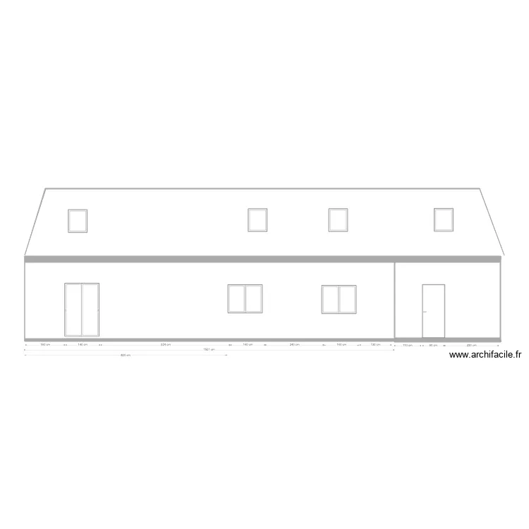 FACADE ARRIERRE ACTUELLE NIGON . Plan de 