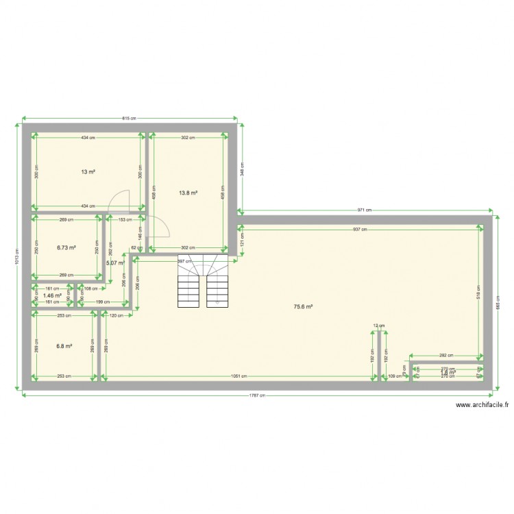 Maison en L 3. Plan de 0 pièce et 0 m2