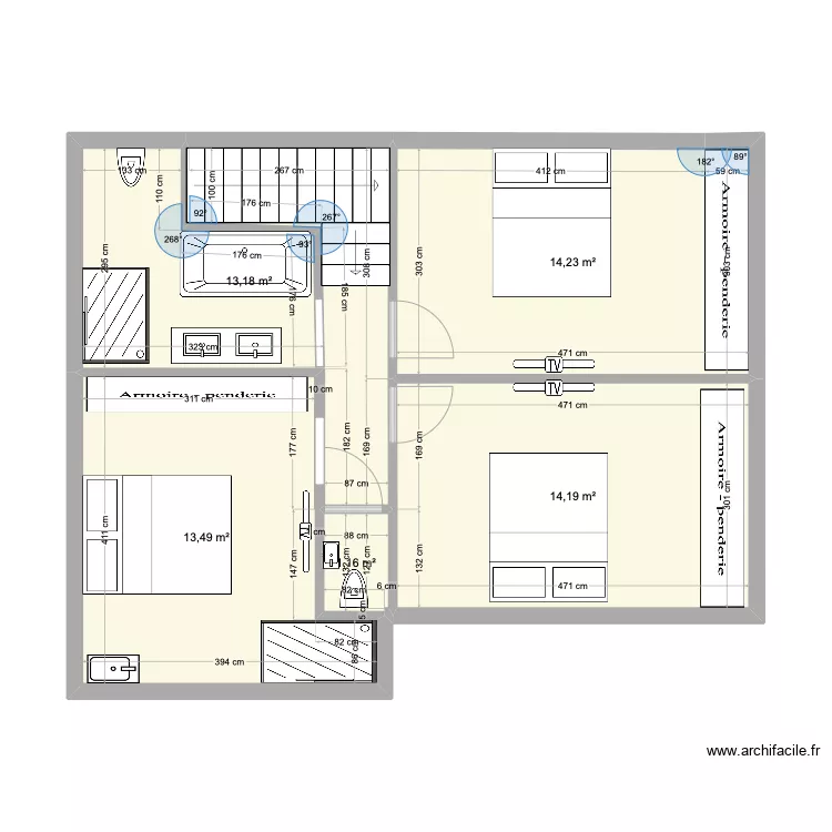 Mermoz 1er - DEBO. Plan de 