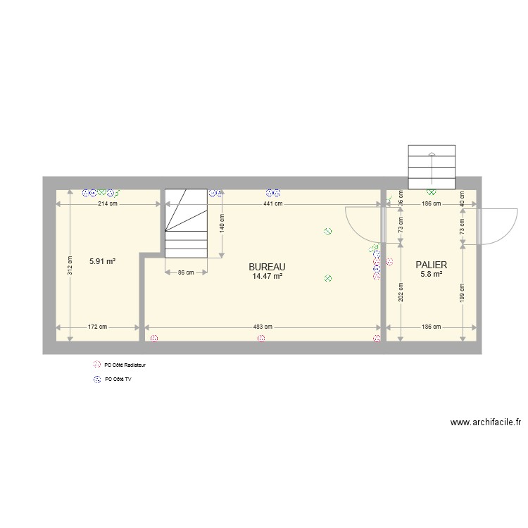 BUREAU. Plan de 0 pièce et 0 m2