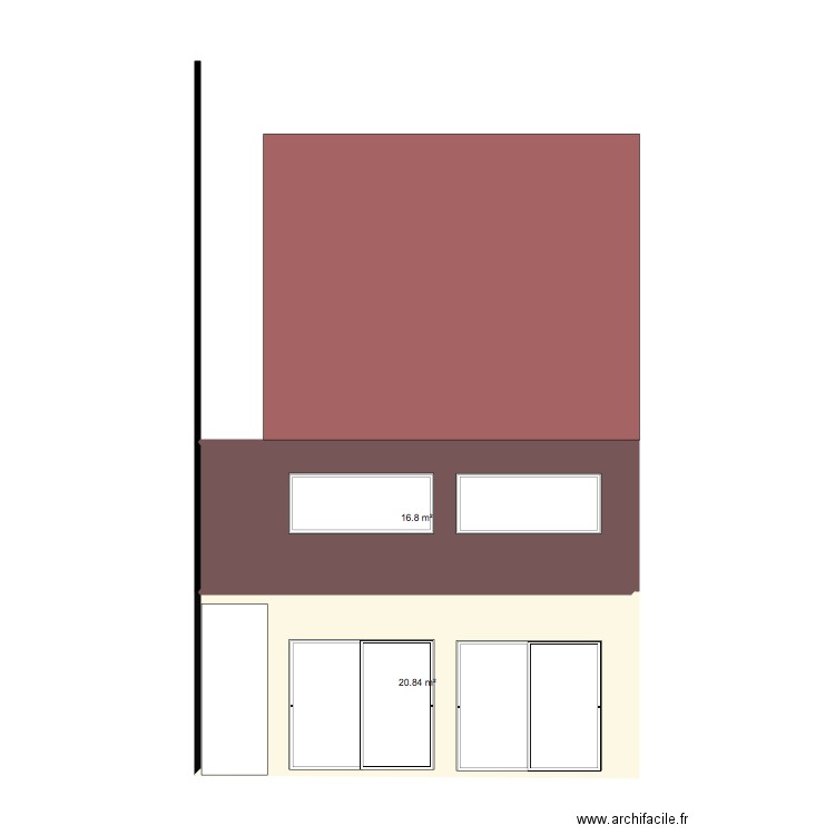 facade extension. Plan de 0 pièce et 0 m2