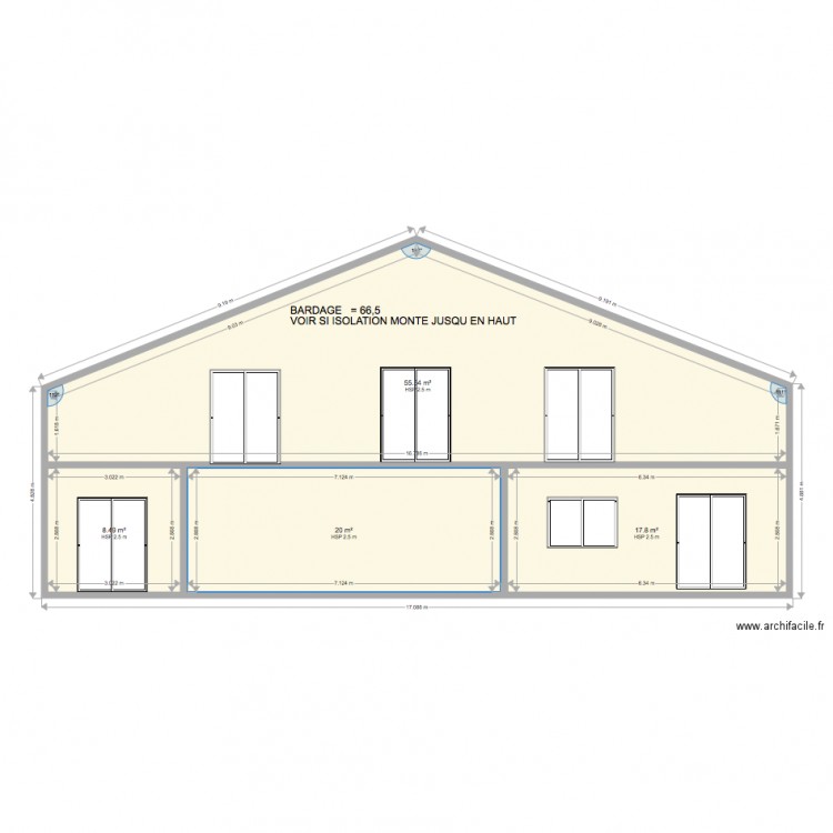 FACADE COTE PLACE DU MARCHE . Plan de 0 pièce et 0 m2