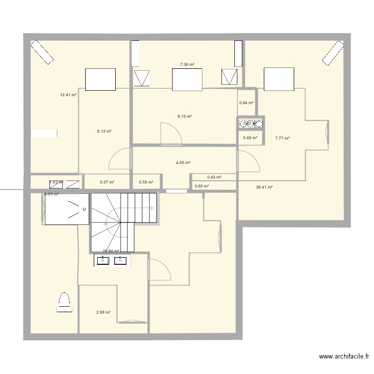 Plan Etage V2. Plan de 0 pièce et 0 m2