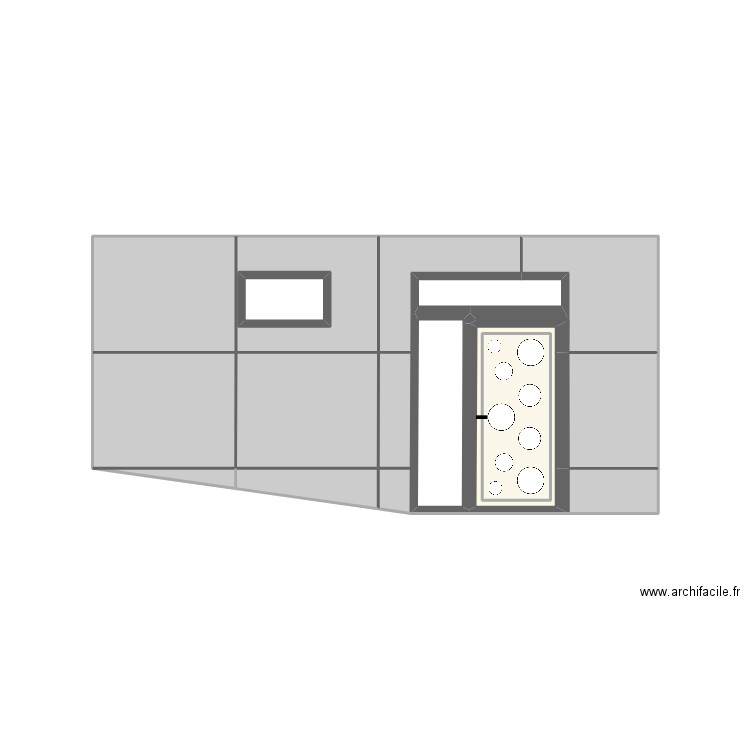 Façade porte entrée 2. Plan de 14 pièces et 18 m2