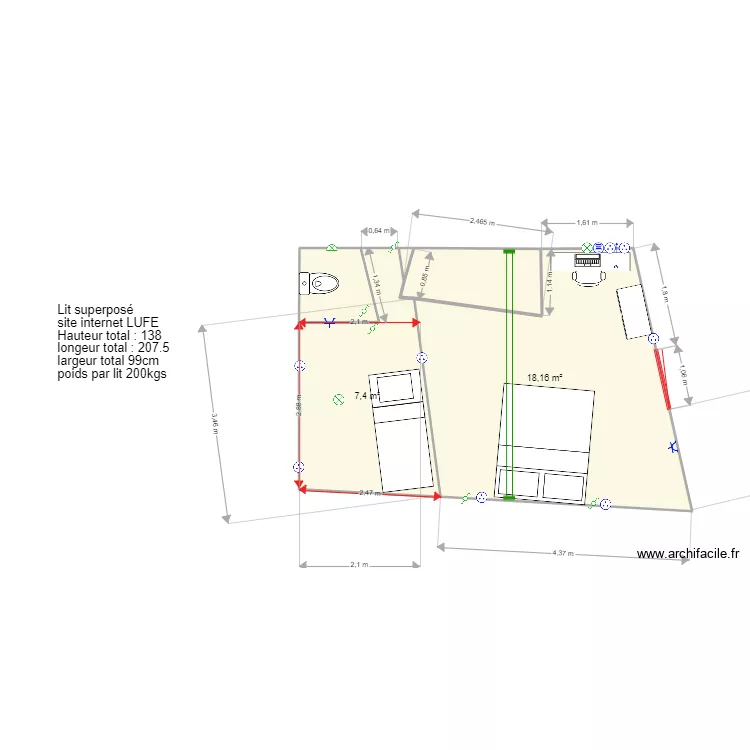 premier etage. Plan de 