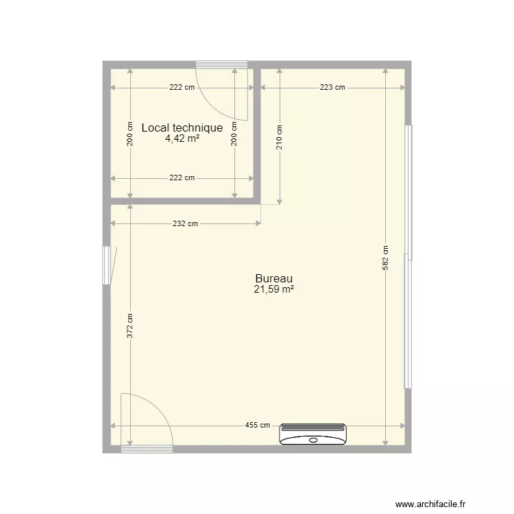 20 pieds double wauthelet V1. Plan de 