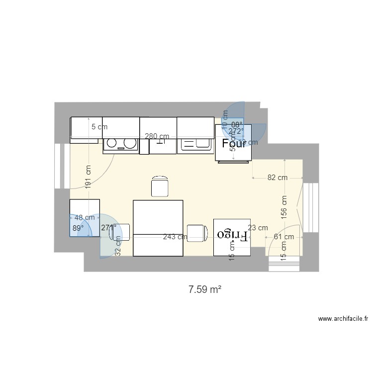 Pierrick plan implentation cuisine v2 meubles haut. Plan de 0 pièce et 0 m2