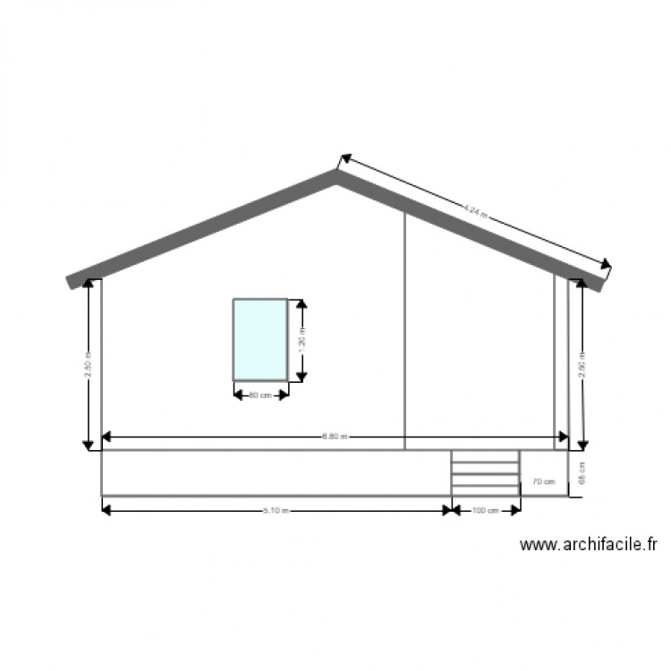 Vue coté gauche. Plan de 0 pièce et 0 m2