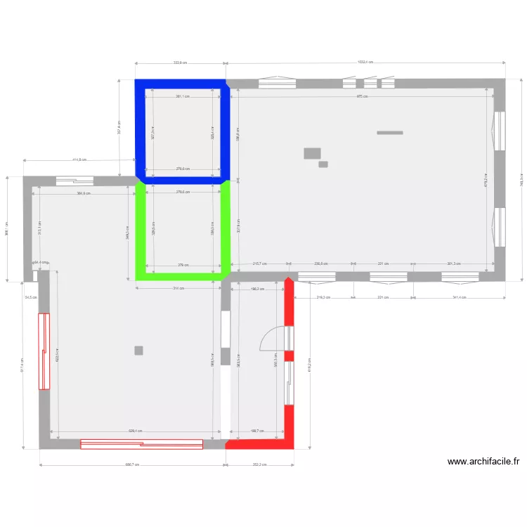 Maison du haut extension. Plan de 