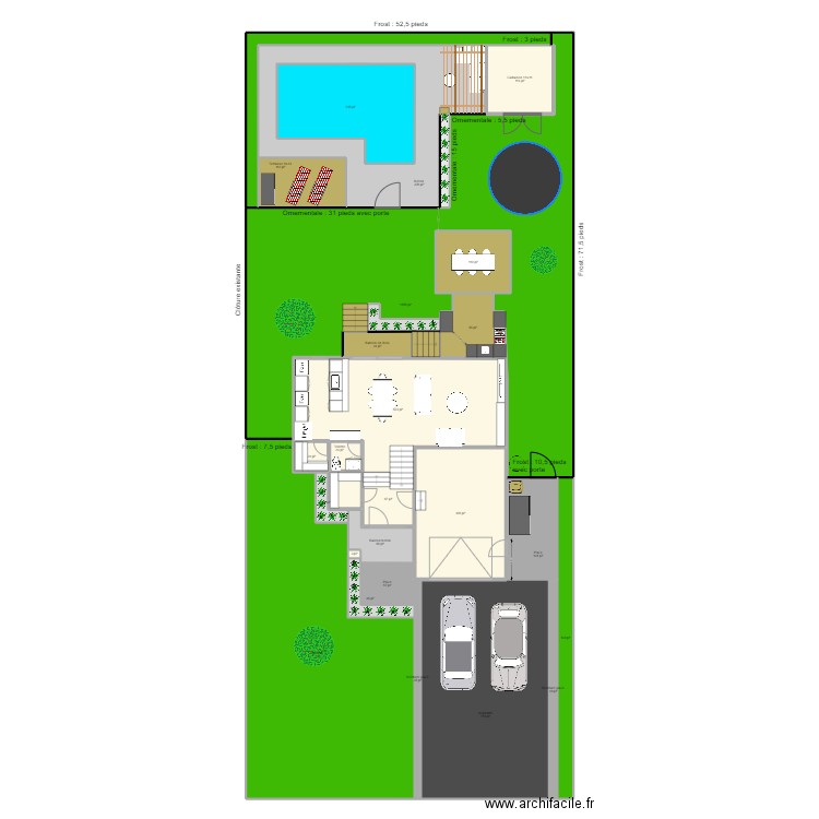 828 Madrigal extérieur mars 2022 - 12x22 gazebo. Plan de 28 pièces et 618 m2