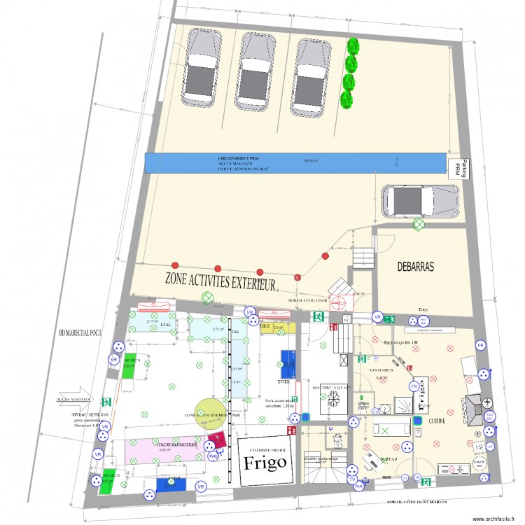 Amenagement magasin 4 electrique. Plan de 0 pièce et 0 m2