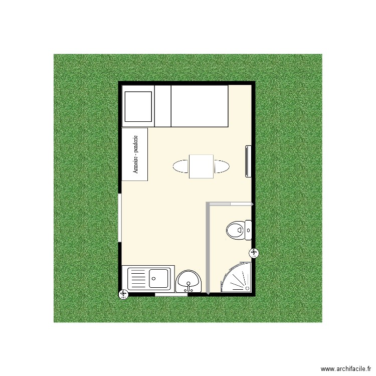 Habitation minimaliste. Plan de 0 pièce et 0 m2