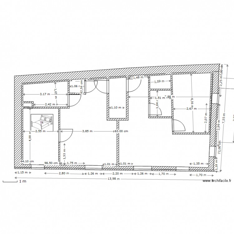  1  Etage. Plan de 0 pièce et 0 m2