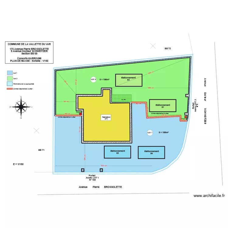 KARROUMI Plan de masse. Plan de KARROUMI Plan de masse. Plan de
