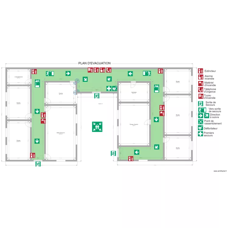 plan evacuation bureau 3. Plan de plan evacuation bureau 3. Plan de