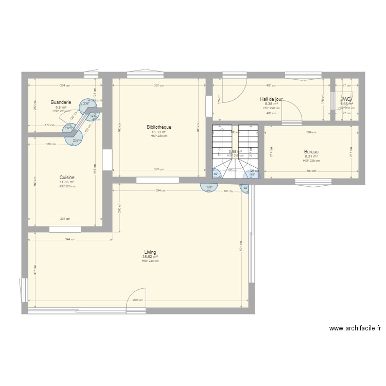 Rez de chaussée. Plan de 0 pièce et 0 m2