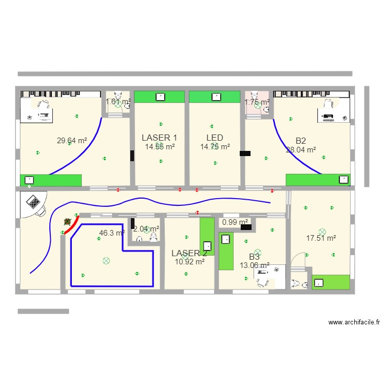 Cabinet A3. Plan de 0 pièce et 0 m2