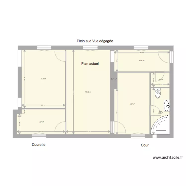 7 CITE HITTORF PLAN ACTUEL. Plan de 