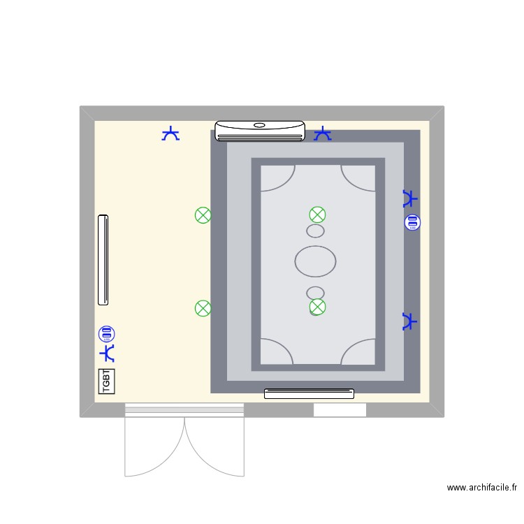 Remise. Plan de 1 pièce et 13 m2