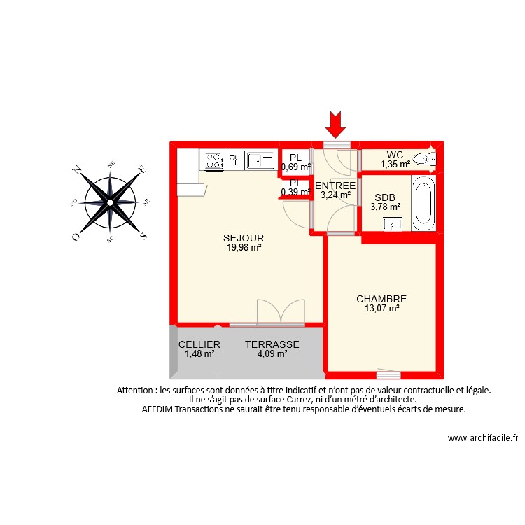 BI9743. Plan de 10 pièces et 48 m2