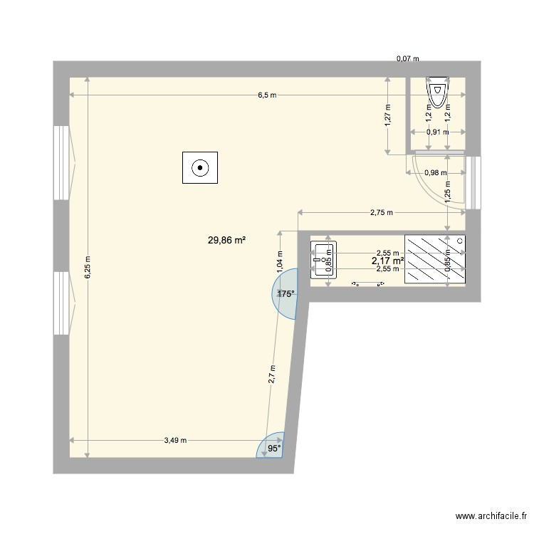 Burguet 13 octobre 2018 b. Plan de 2 pièces et 32 m2