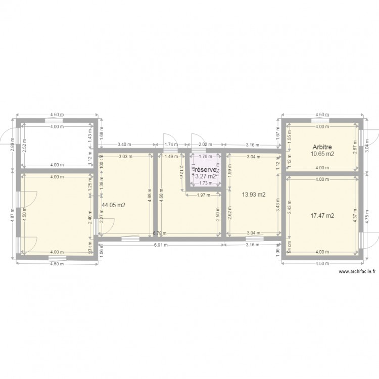 Vestiaires sanitaires Terrain 15 0316 2. Plan de 0 pièce et 0 m2