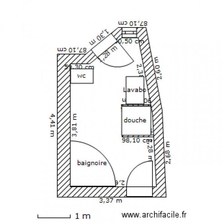 SDB BAS 4b. Plan de 0 pièce et 0 m2