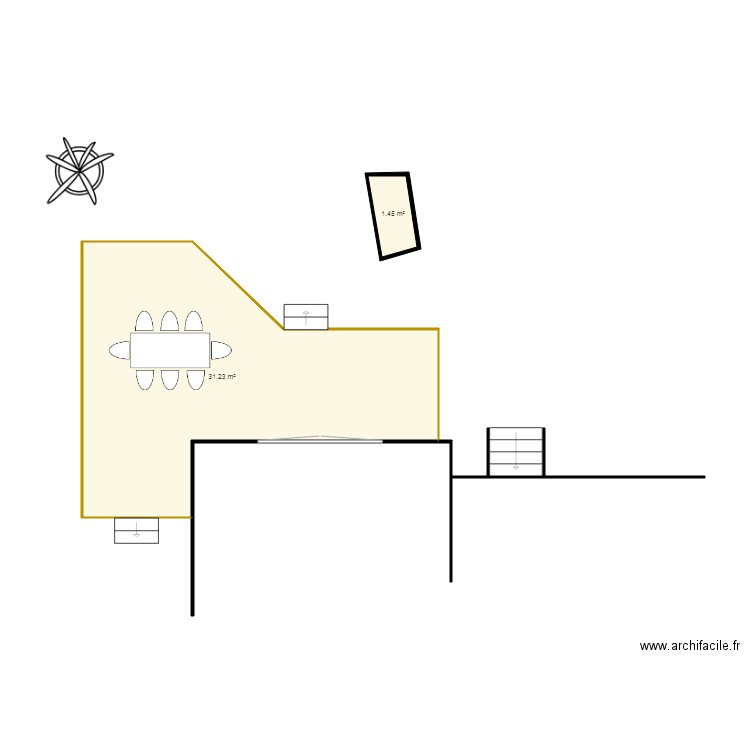 terrasse. Plan de 0 pièce et 0 m2