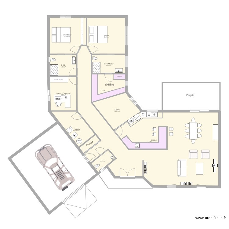 mimizan plaisir sud. Plan de 0 pièce et 0 m2