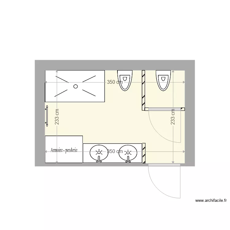 SALLE D EAU DU BAS 03. Plan de 