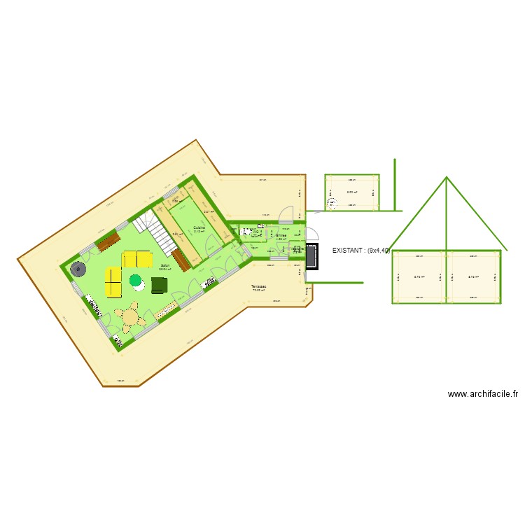 TRAVAUX LA CHARENTONNE DEF4. Plan de 12 pièces et 150 m2